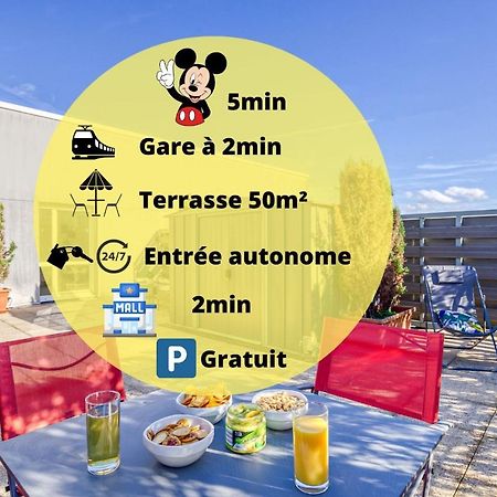 La Terrasse Disney/Gare/Centre A 3Min Parking Free Montévrain Exterior photo