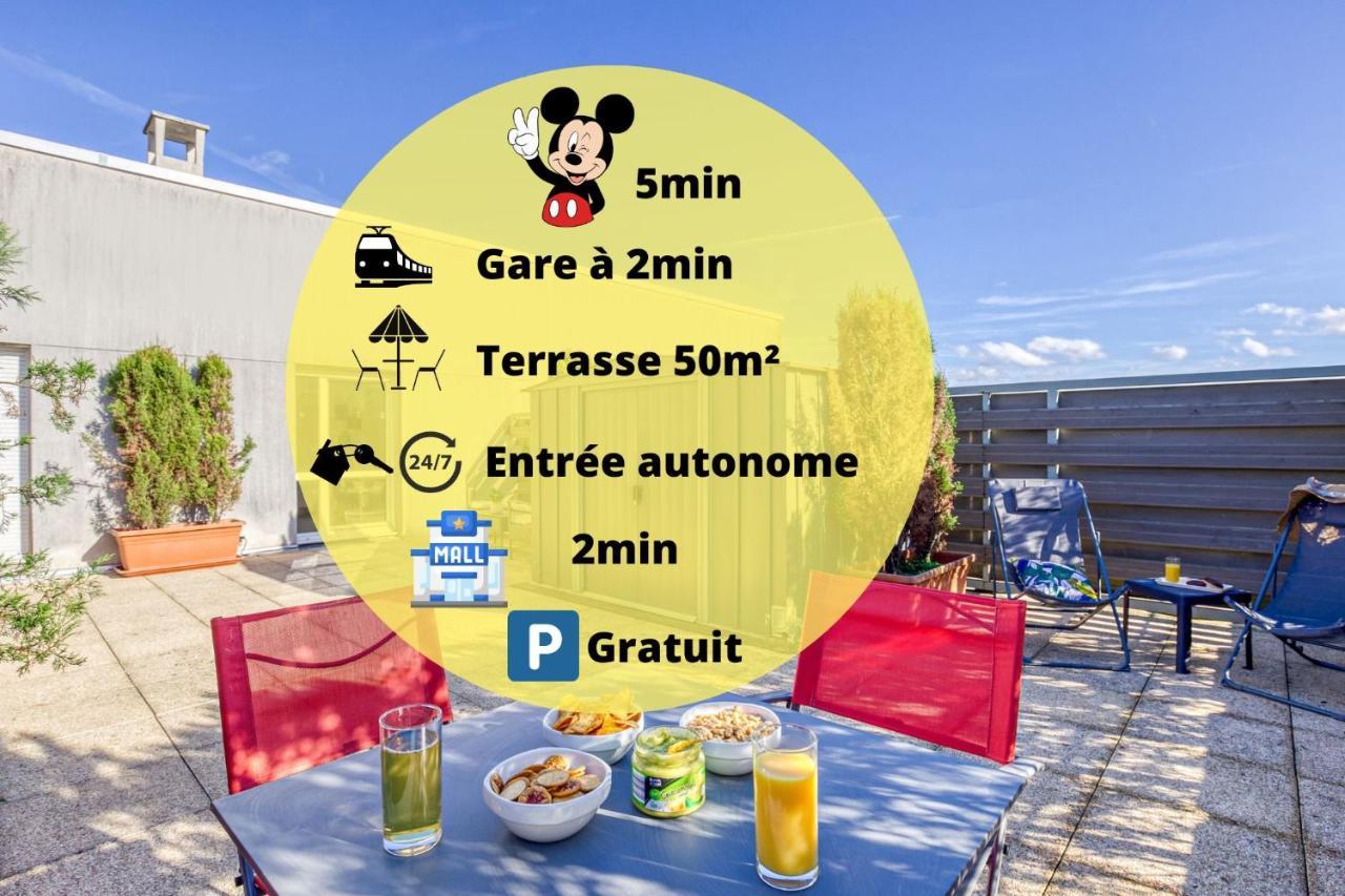 La Terrasse Disney/Gare/Centre A 3Min Parking Free Montévrain Exterior photo